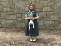 Girl with her cat